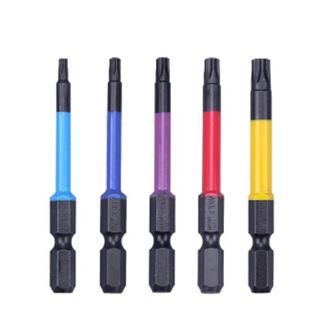 Bộ 5 mũi bắn vít bông sao có lỗ 65mm từ T10, T15, T20, T25, T30 Anex ACTX5-65L