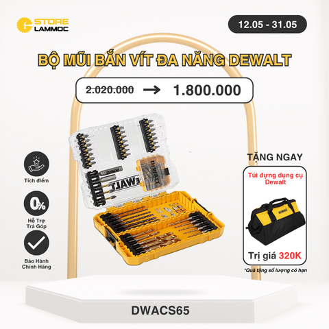 Bộ mũi bắn vít đa năng Dewalt DWACS65