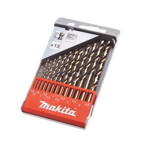 Bộ mũi khoan kim loại HSS-CO 1.5-6.5mm Makita D-57180 (13 cái)