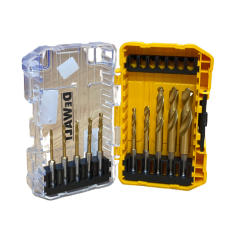 Bộ mũi khoan kim loại Titanium chuôi lục giác Dewalt  DT50018