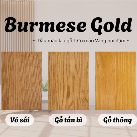 Burmese Gold - Dầu màu lau gỗ L.Co màu Vàng hơi đậm
