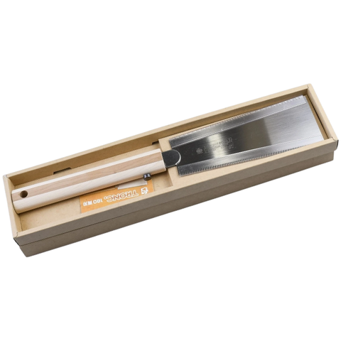 Cưa gỗ 2 lưỡi mịn/thô cán cầm bằng gỗ 180mm USUBA Razor Gyokucho VK004