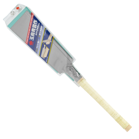 Cưa gỗ mịn/thô 2 mặt lưỡi, cán mây 240mm Nhật Razor Saw Gyokucho RZ610