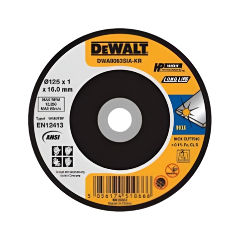 Đá cắt inox 125mm x 1.2mm x 22.0 mm Dewalt DWA8063SIA-B1