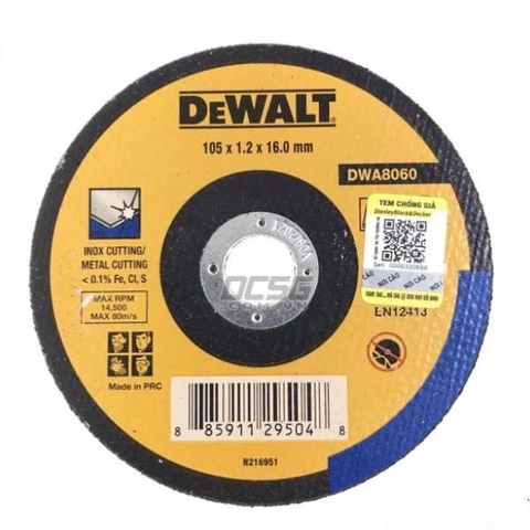 Đá cắt kim loại Dewalt DWA8060-B1, DWA4522FA, DWA4523FA, DWA4524FA