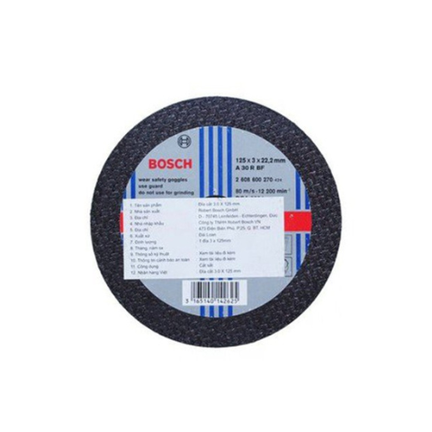 Đá cắt sắt 125mm dày 3.0mm Bosch 2608600270