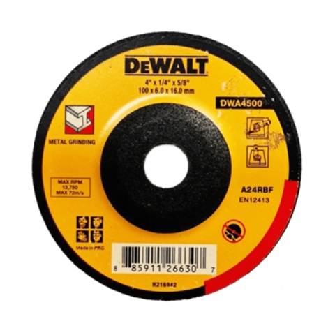 Đĩa mài kim loại 100x6x16mm Dewalt DWA4500