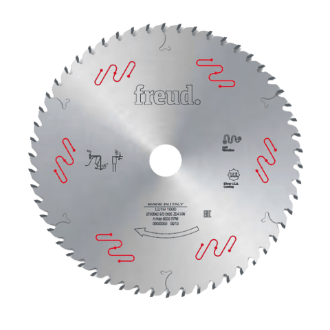 Lưỡi cưa gỗ tự nhiên ít ồn, 200mm, 60 răng, cốt 30mm Frued LU1H-0400