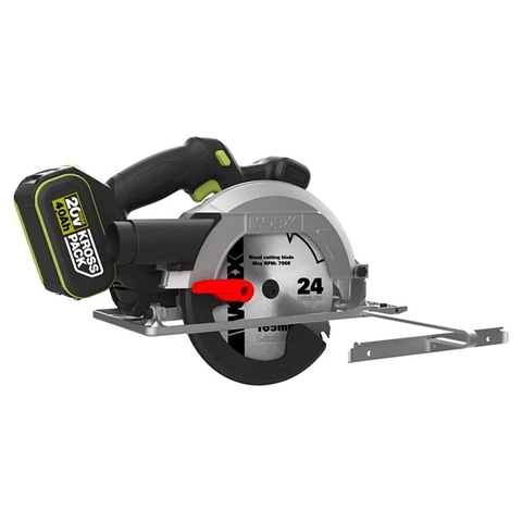 Máy cưa đĩa 165mm dùng pin 20V Worx WU536.14.6B (1 pin 4Ah, 1 sạc 6Ah)
