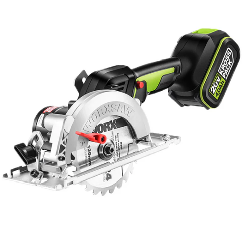 Máy cưa đĩa pin 20V, 150mm Worx WU535.14.6B (1 pin 4Ah + 1 sạc 6Ah)