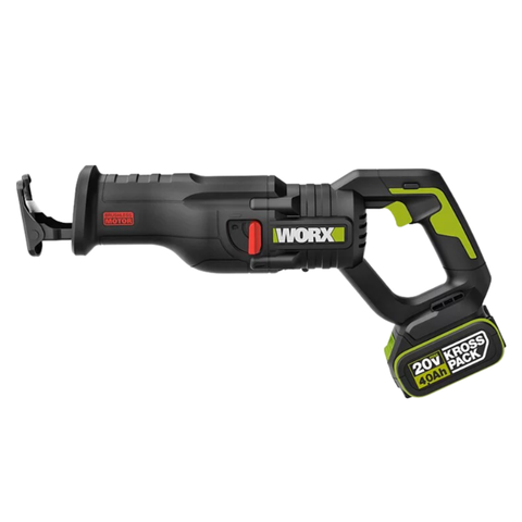 Máy cưa kiếm dùng pin 20V Worx WU501.14.6B (1 pin 4Ah, 1 sạc 6Ah)