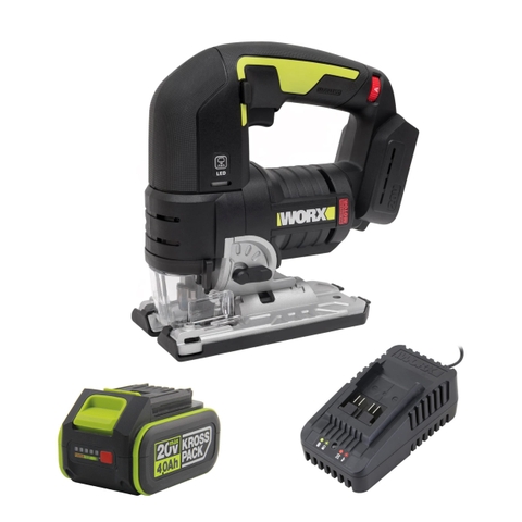 Máy cưa lọng pin 20V Worx WU550.14.2B (1 pin 4Ah, 1 sạc 2Ah)