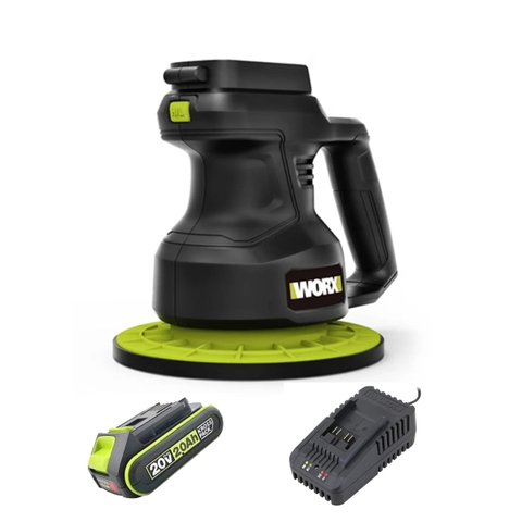 Máy đánh bóng và chà nhám 180mm dùng pin 20V Worx WU858.12.2B (1 pin 2Ah, 1 sạc 2Ah)