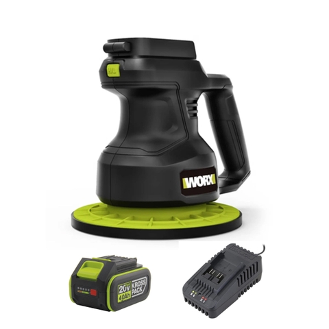 Máy đánh bóng và chà nhám 180mm dùng pin 20V Worx WU858.14.2B (1 pin 4Ah, 1 sạc 2Ah)