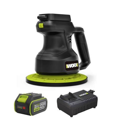 Máy đánh bóng và chà nhám 180mm dùng pin 20V Worx WU858.14.6B (1 pin 4Ah, 1 sạc 6Ah)