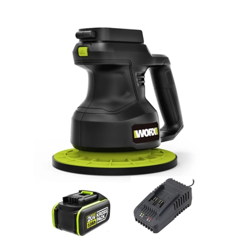 Máy đánh bóng và chà nhám 180mm dùng pin 20V Worx WU858.15.2B (1 pin 5Ah, 1 sạc 2Ah)