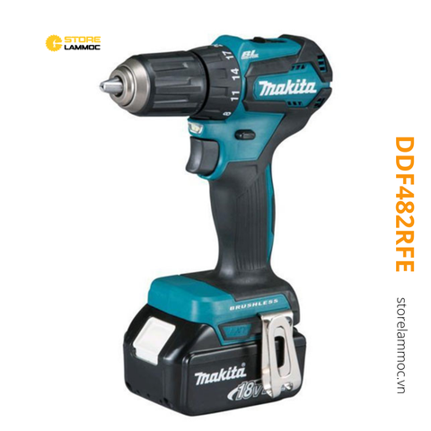 Máy khoan vặn vít pin Makita DDF482RFE 18V