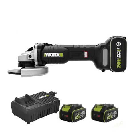 Máy mài góc 125mm pin 20V, 3 tốc độ Worx WU809 (2 pin 4Ah, 1 sạc 2Ah)