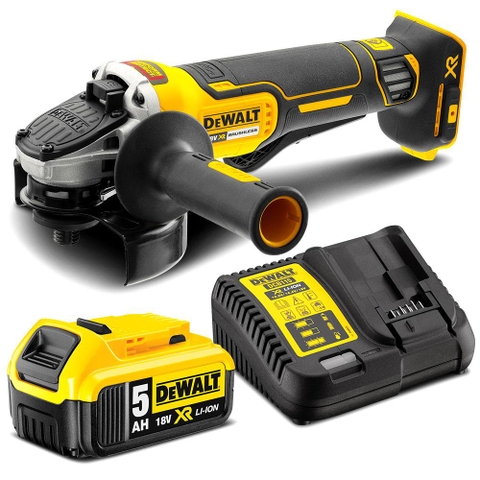 Máy mài pin đĩa 100mm công tắc bóp 20V Dewalt DCG406P1