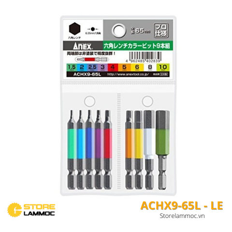 Mũi bắn vít đầu lục giác dài 65mm Anex ACHX9-65L