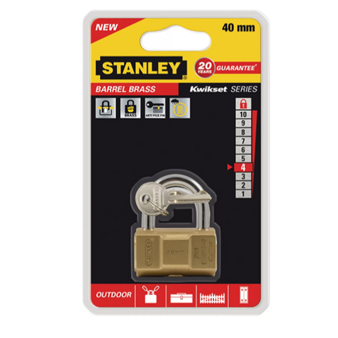 Ổ khóa cửa đồng thau ngàm 40mm Stanley S742-046