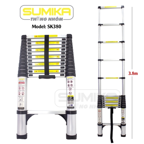 Thang nhôm rút gọn SUMIKA SK380 dài 3.8m