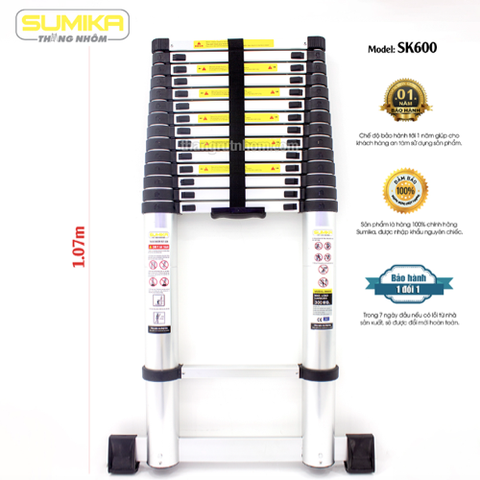 Thang nhôm rút SUMIKA SK600 dài 6m