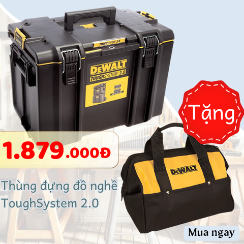 Thùng đựng đồ nghề Dewalt DWST83342-1 ToughSystem 2.0 chuẩn IP65 55.4cm