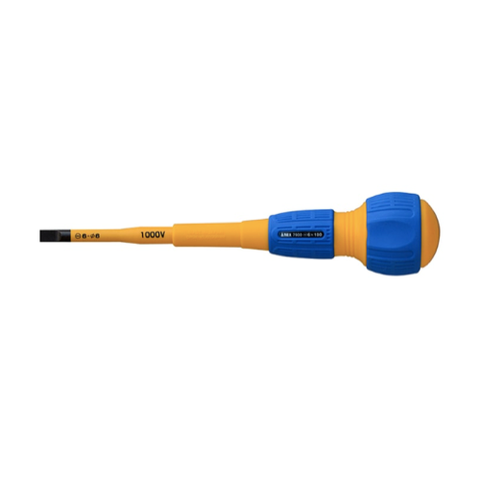 Tua vít dẹp 2 cạnh SL6 dài 100mm cách điện Anex No.7900-6x100
