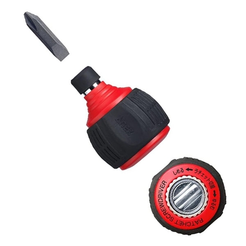 Tua vít lùn 2 đầu có 60 bánh răng +2-6x30 Anex No.306-D