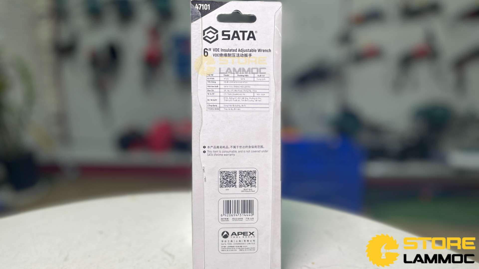 Mỏ lết cờ lê cách điện 6inch Sata 47101