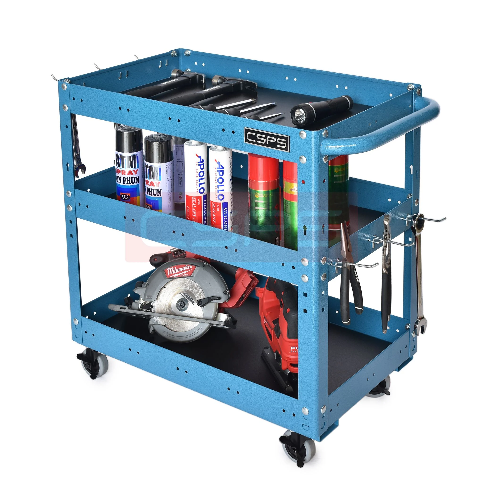 Xe đẩy 3 ngăn - 71cm màu xanh CSPS VNUQ071XDB91